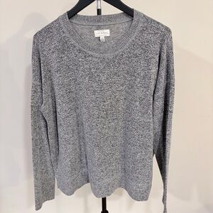 Lucky Brand Cozy Heather Gray Classic Lightweight Knit Top Timeless Casual Large